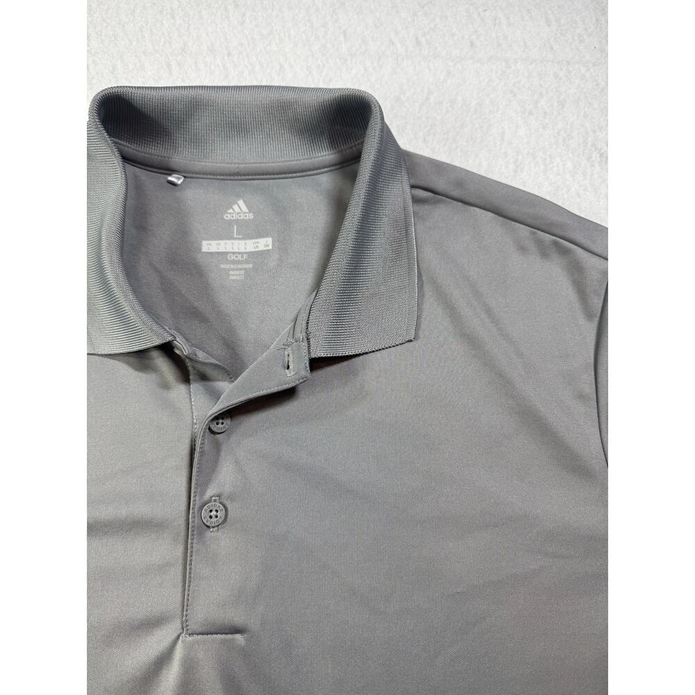 Adidas Gray Large Golf Polo short sleeve